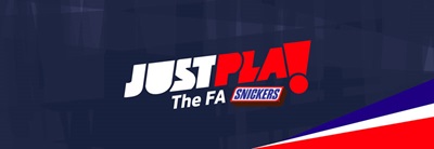 The FA Snickers Just Play Logo