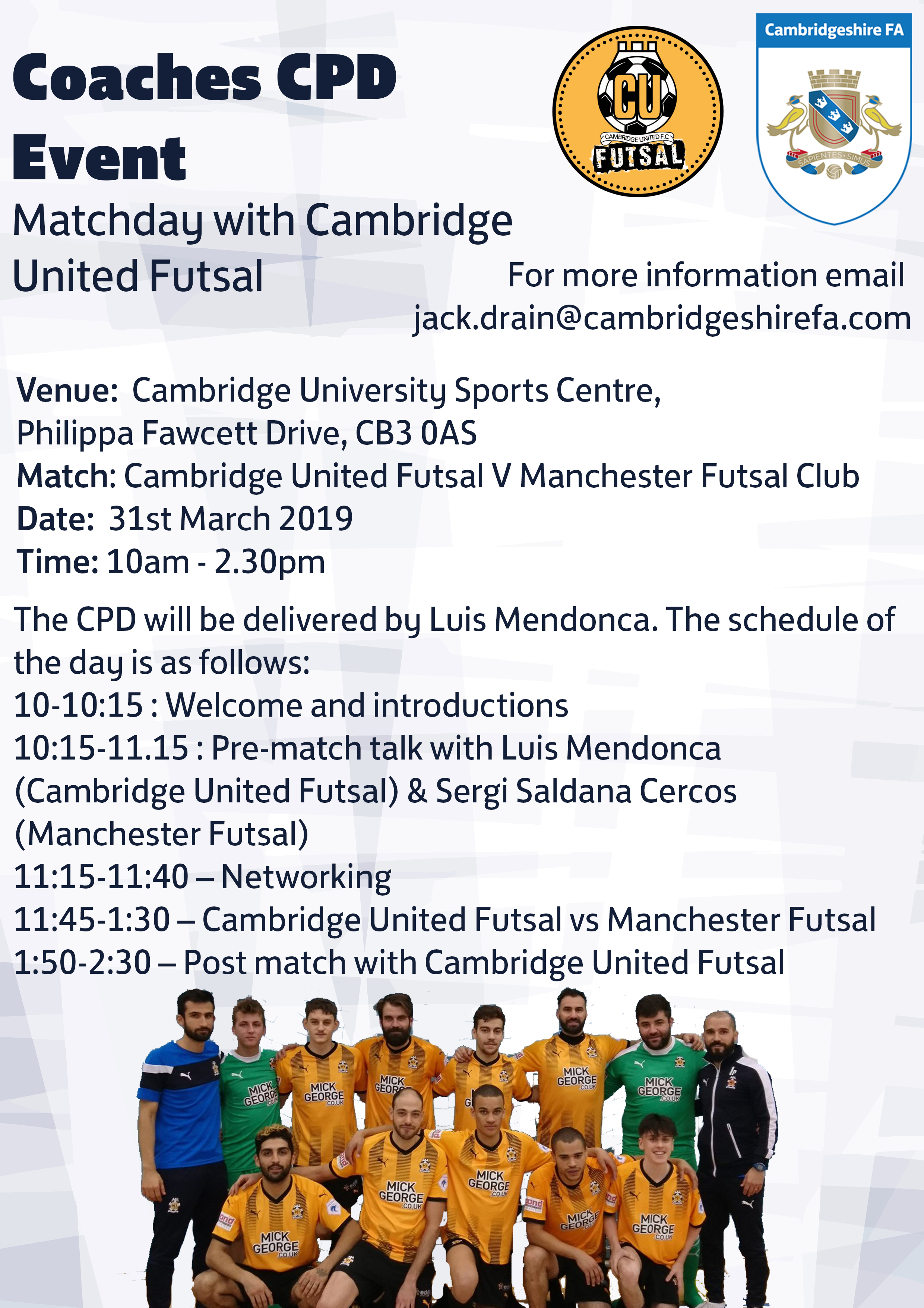Cambridge United Futsal CPD event