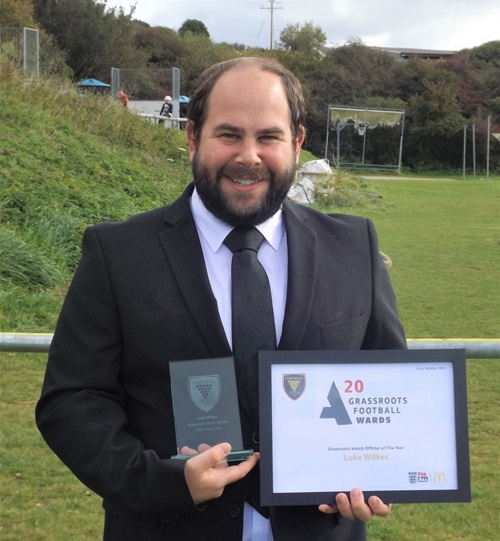 Luke Wilkes - Cornwall FA Match Official of the Year 2020