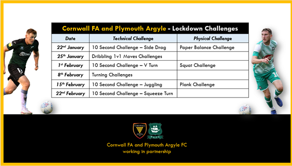 CCFA PAFC Lockdown Challenge Schedule
