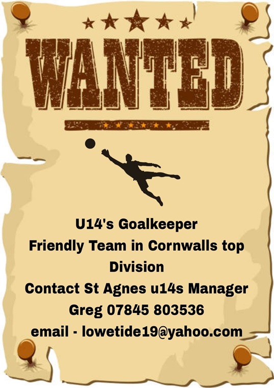 St Agnes Goalkeeper advert