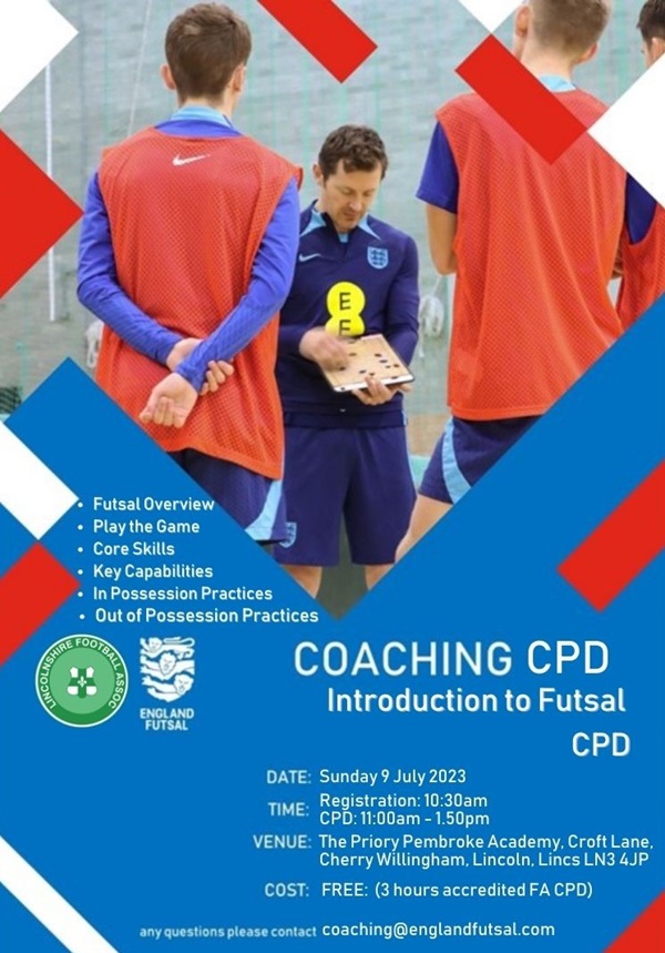 Lincolnshire futsal event poster