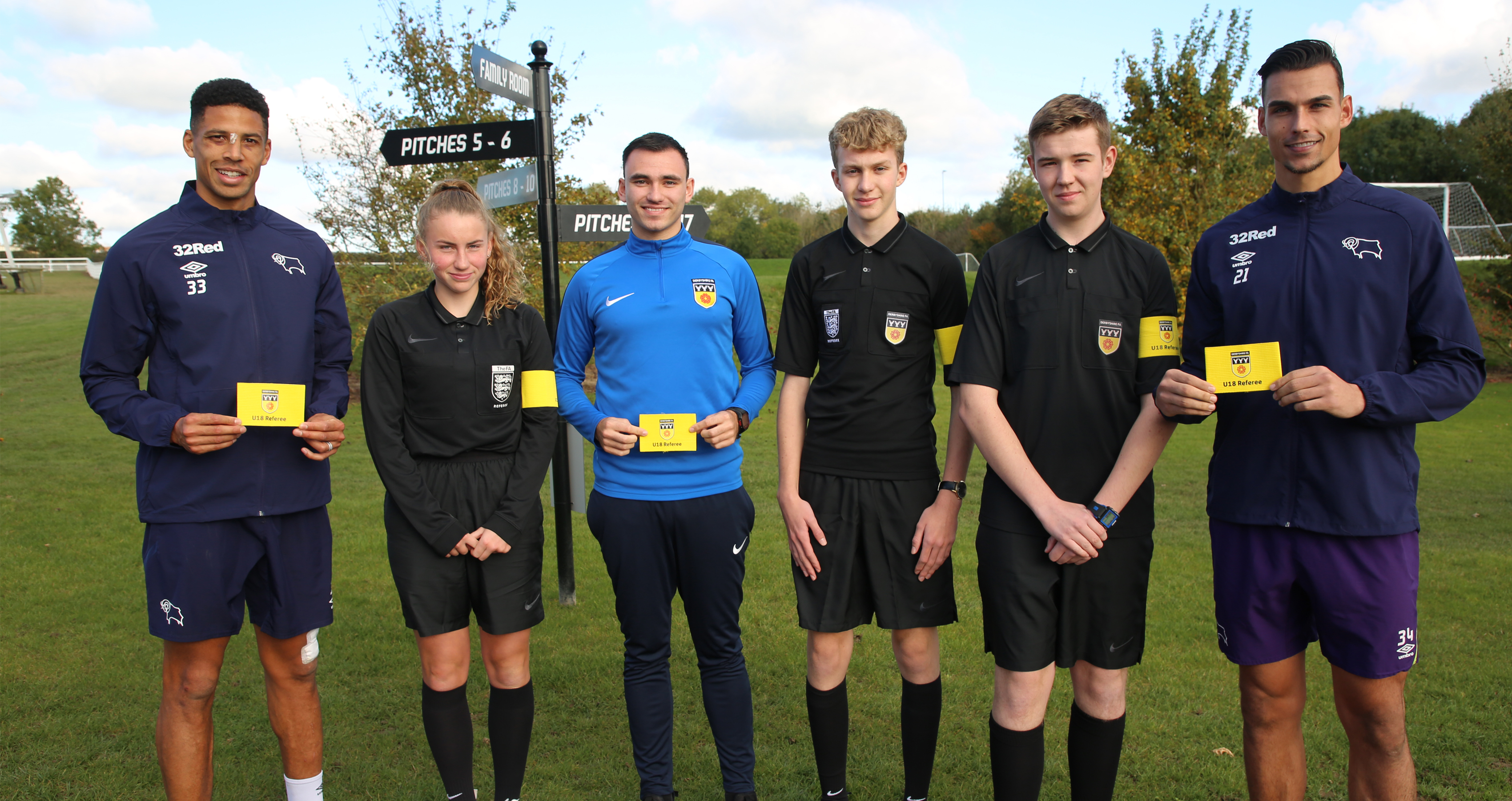 Yellow armband campaign launched with Derby County Derbyshire FA