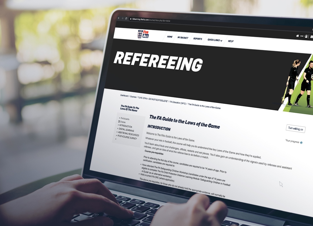 Online Laws Modules are Perfect Starting Point for Referees Essex FA