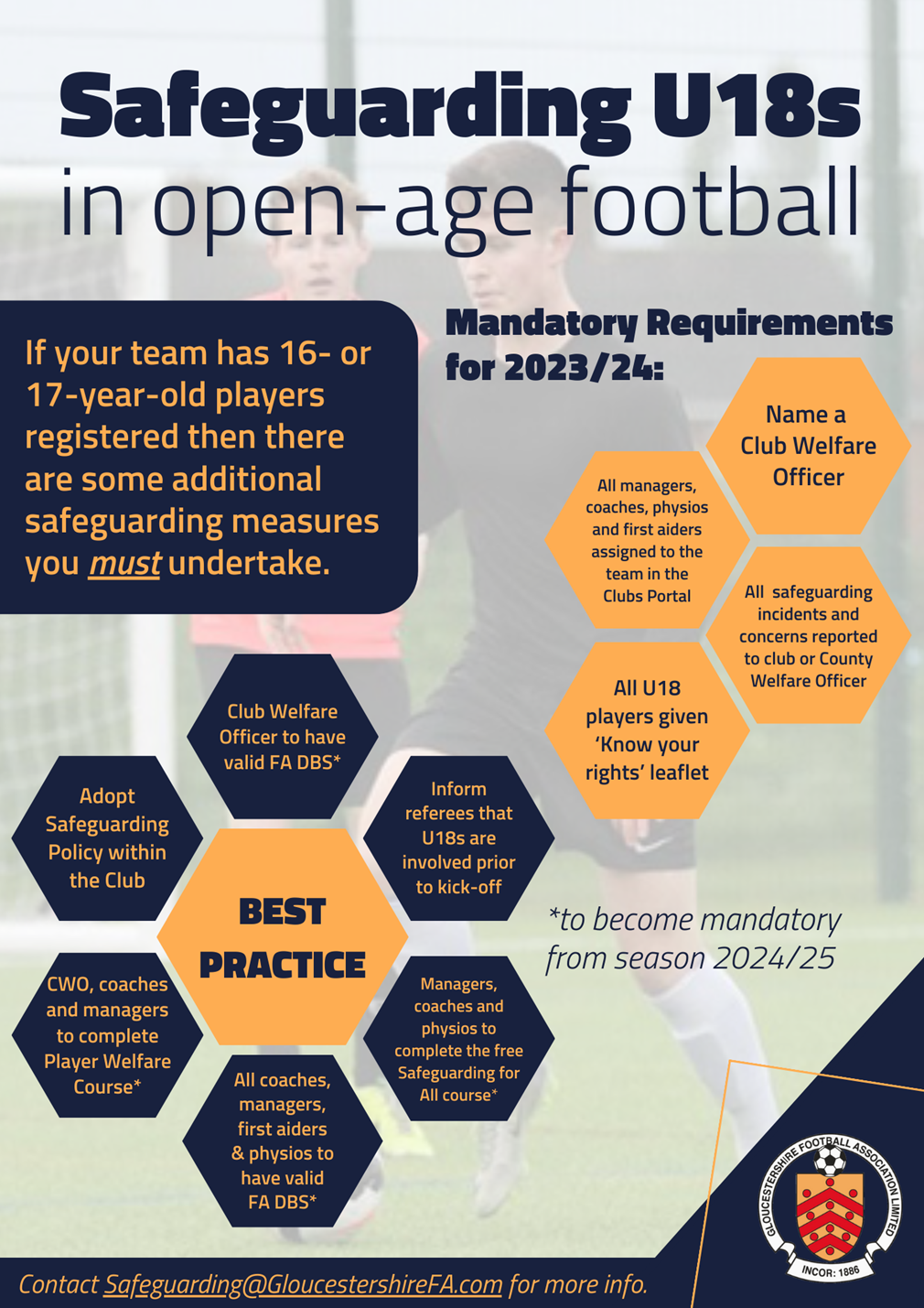 Safeguarding U18s in open-age football