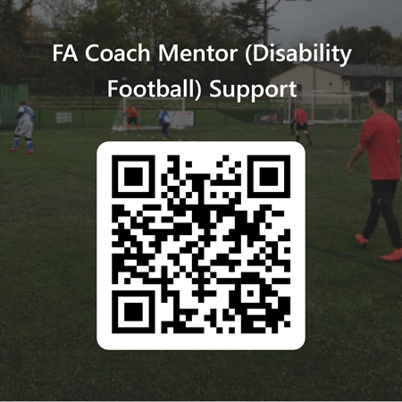 FA Coach Mentor (Disability Football) Support form QR Code