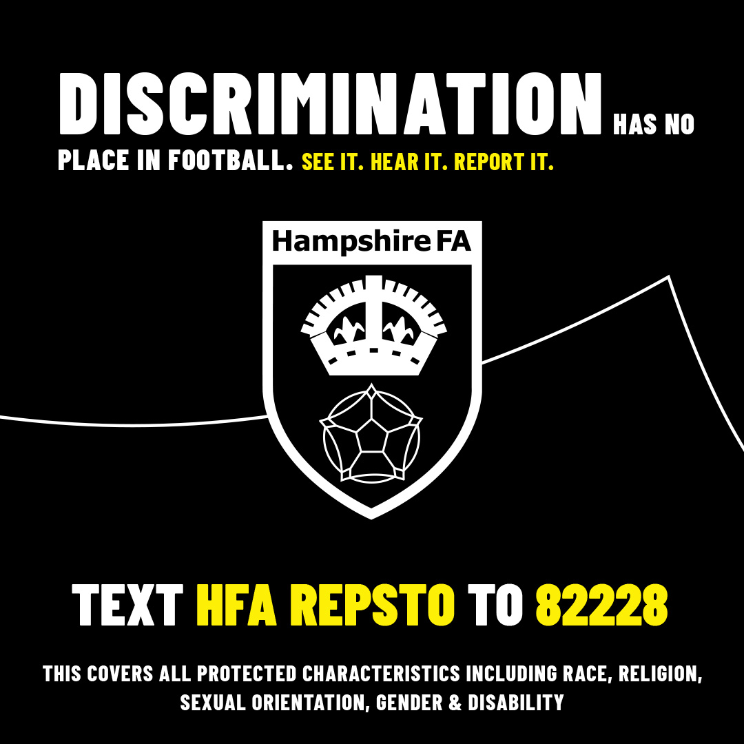 Hampshire FA Anti-Discrimination Textline Advertising Board