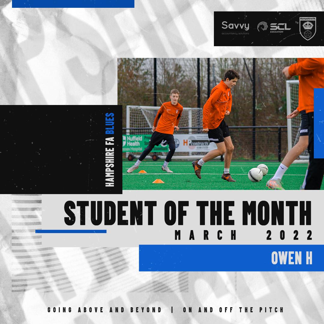 Student of the Month Graphic - Hampshire FA Academy Blues