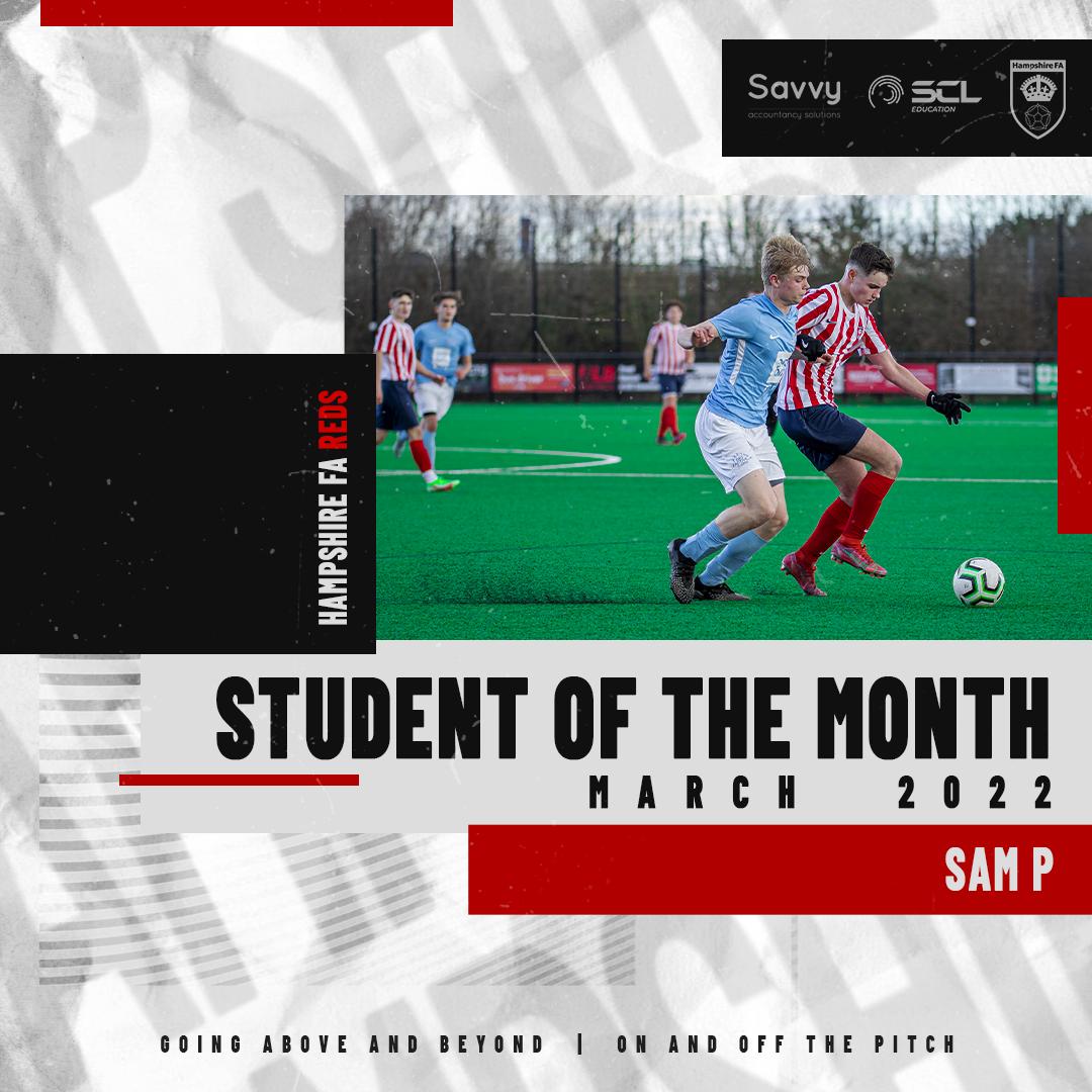 Student of the Month Graphic - Hampshire FA Academy Reds