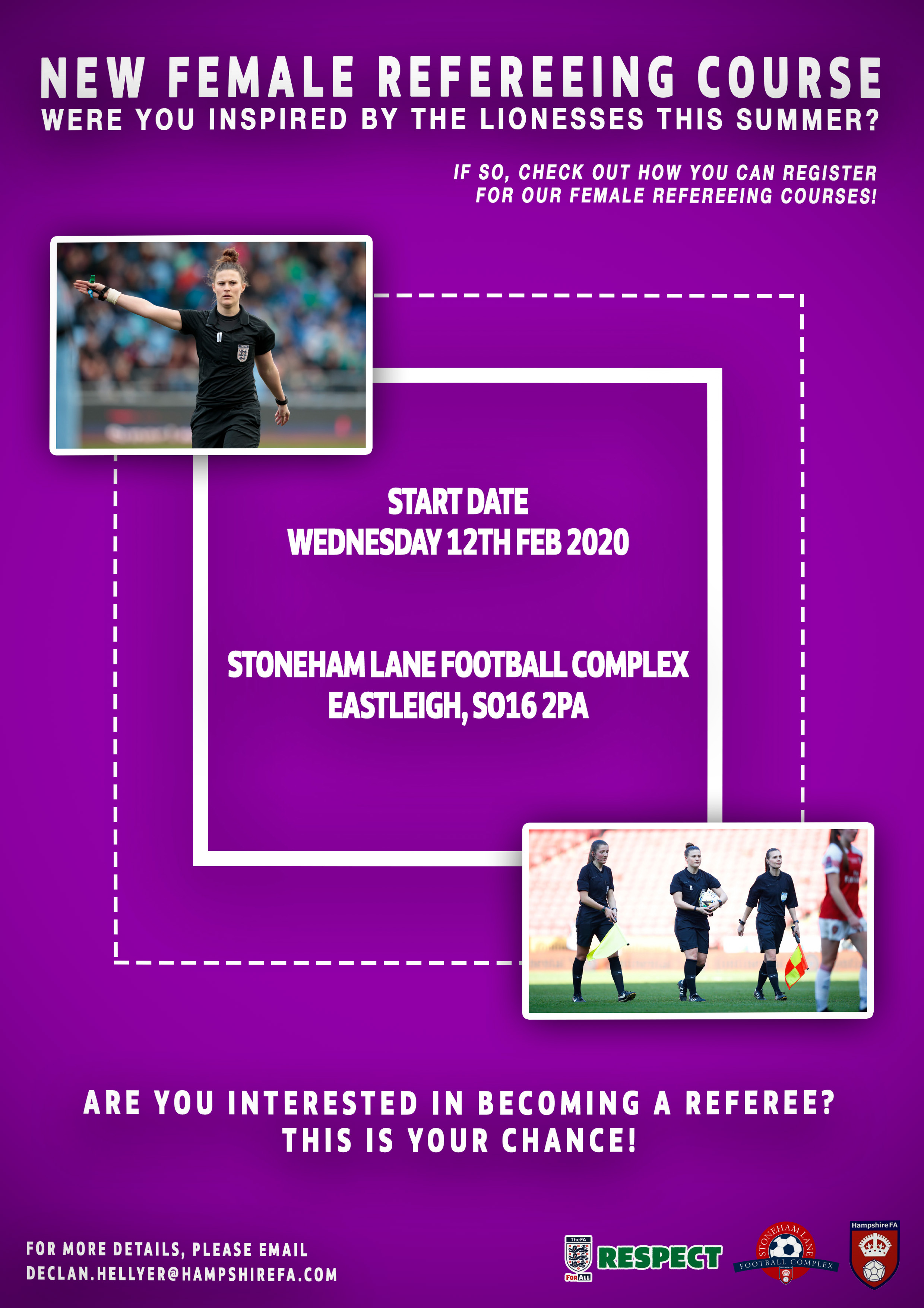 Female Only Referee Course Hampshire FA