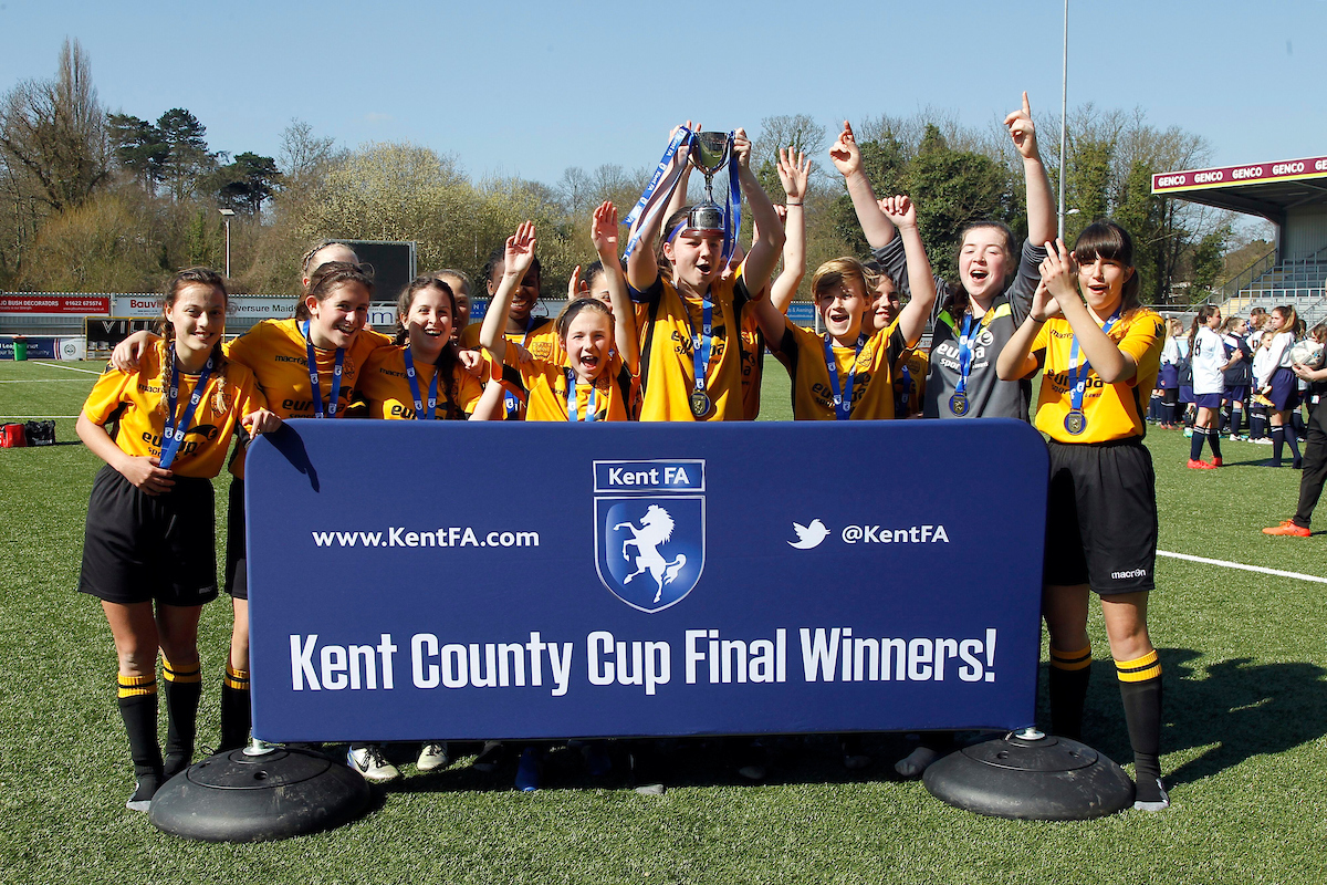 Maidstone Lift the U14 Girls Cup! Kent FA