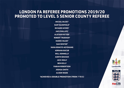 Referee Promotions 2019-20