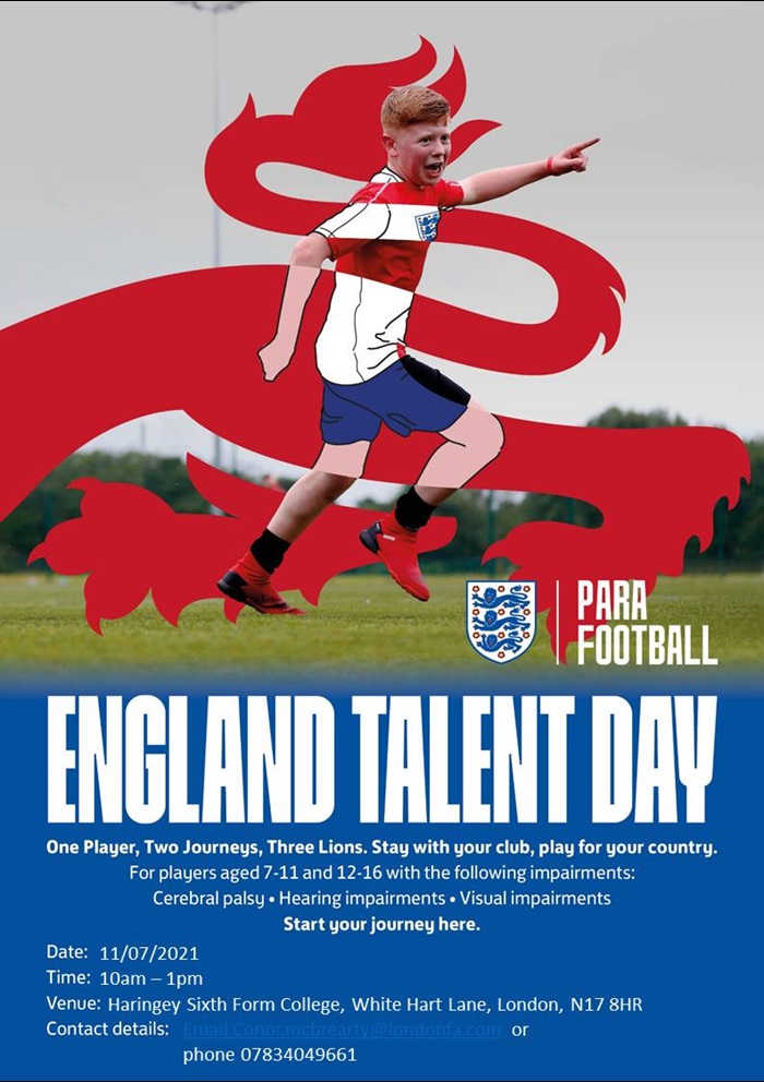 England Talent Day Poster