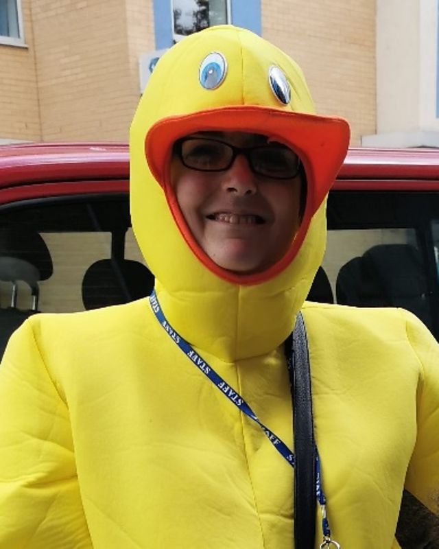Hackney mum duck costume