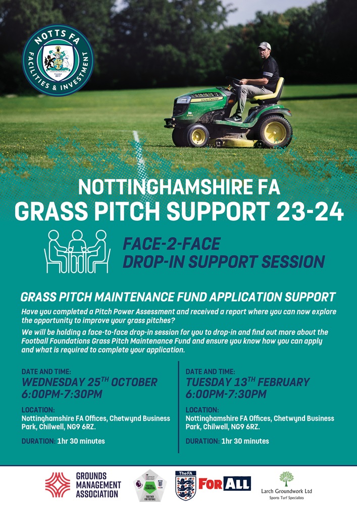 Grass pitch drop in sessions