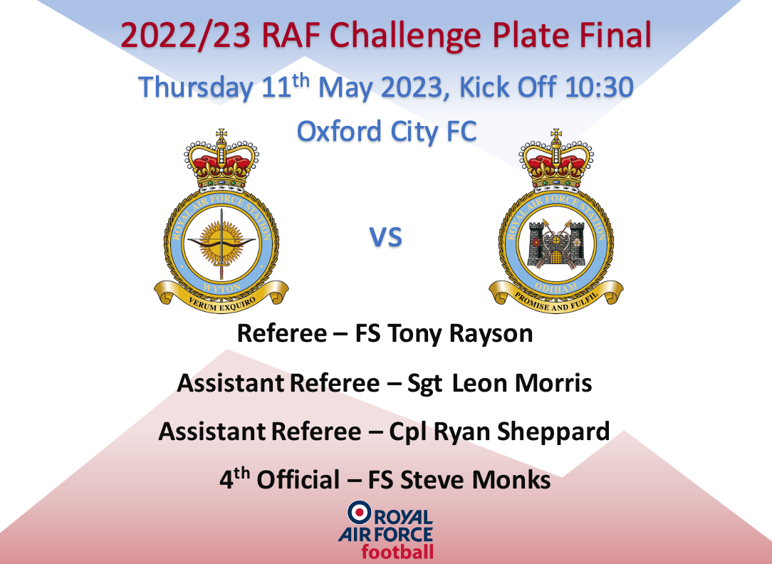 Officials announcement for the RAF Plate