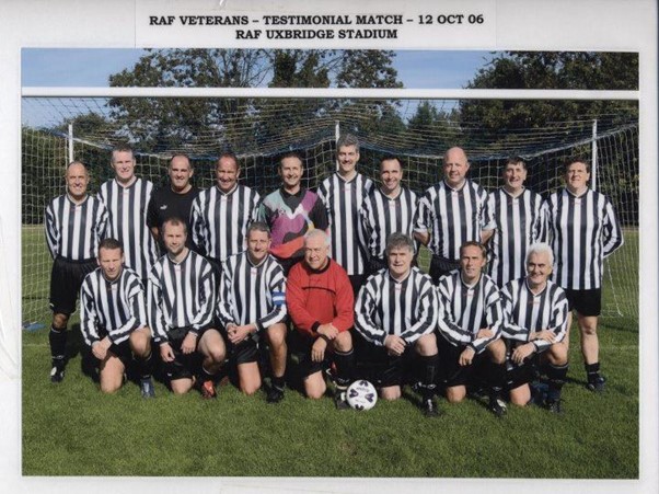 Pic 1 – RAF FA Veterans side at a Testimonial Match – Oct 2006 at RAF Uxbridge