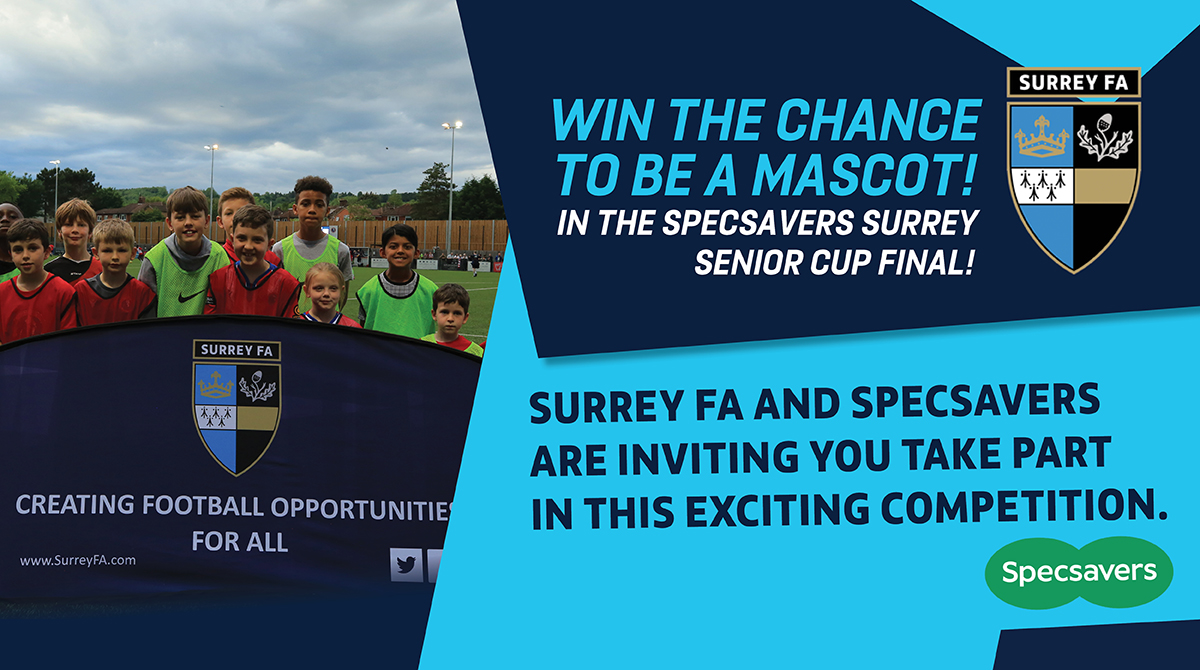 Specsavers Surrey Senior Cup Mascot Competition [Surrey FA]