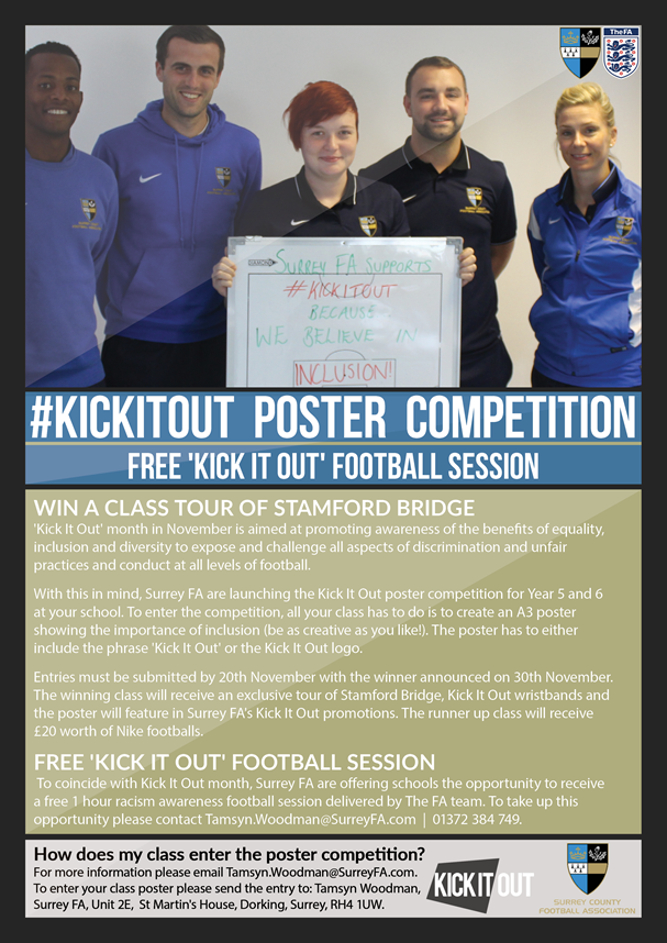 Kick It Out School Poster Competition - Surrey FA