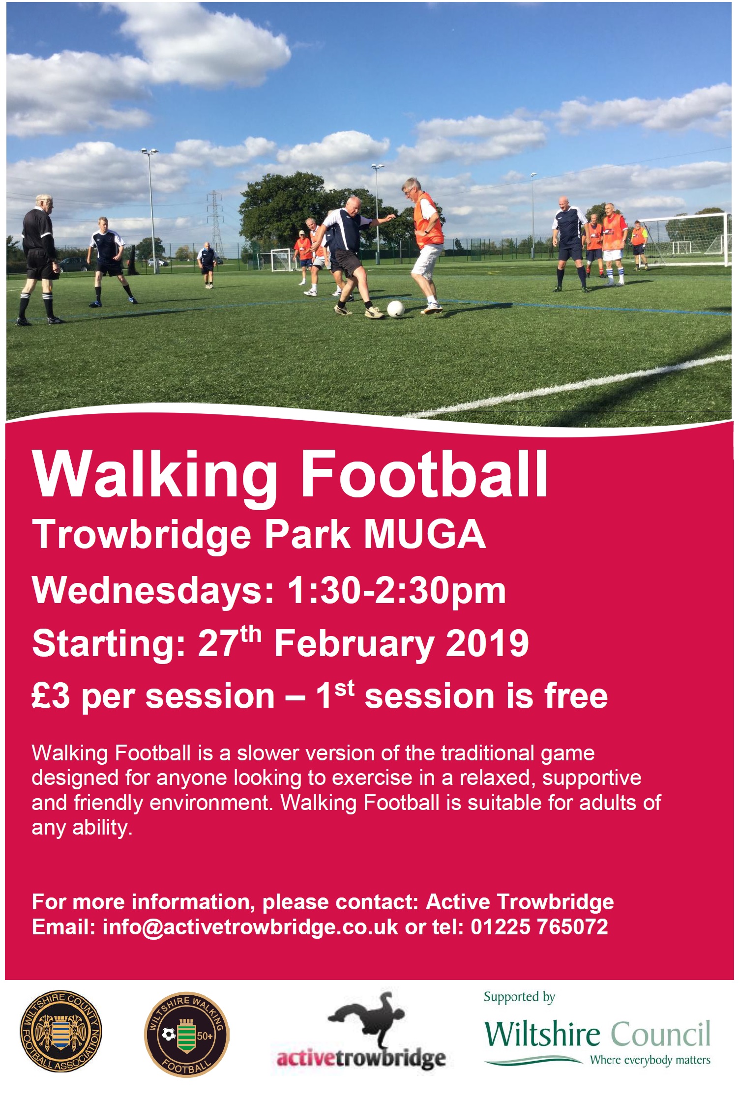 Trowbridge Walking Football Poster