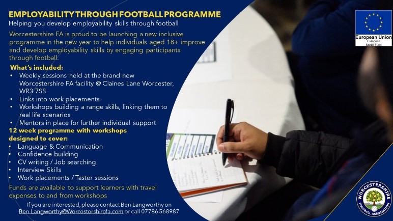 Worcestershire FA Employability Through Football Programme