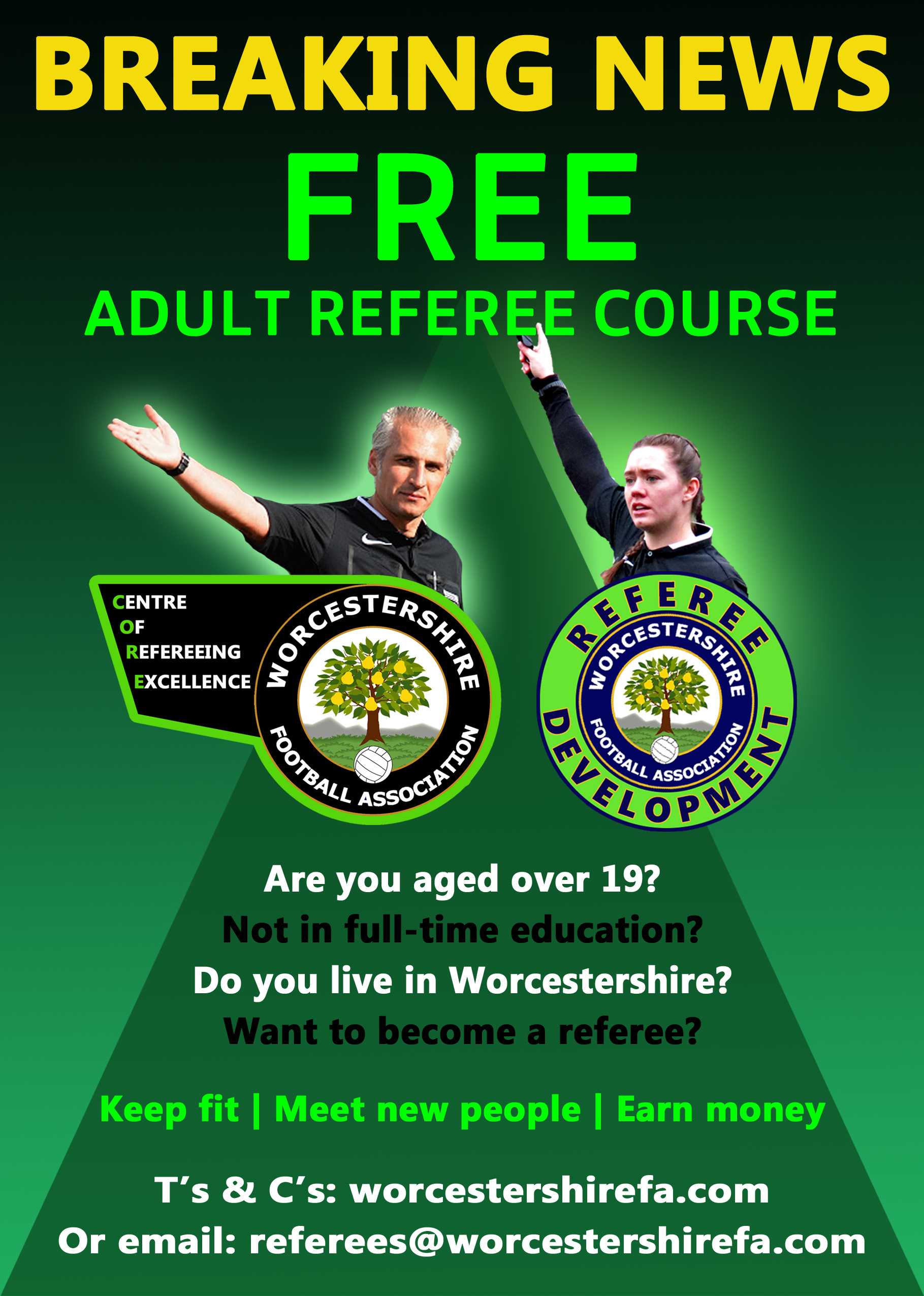 FREE REFEREE COURSE - Worcestershire FA