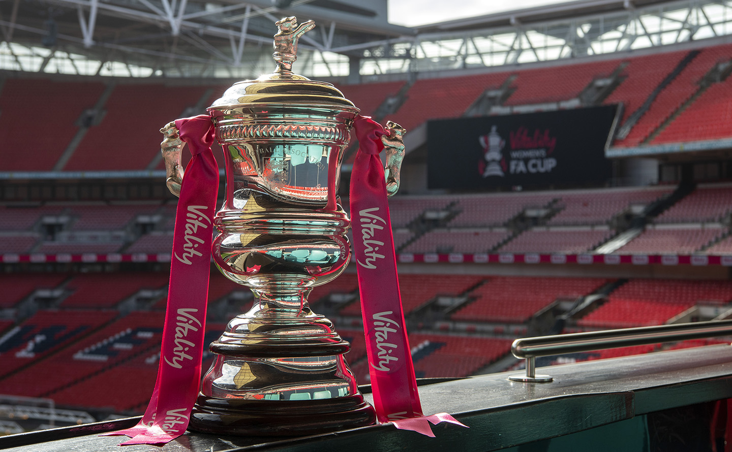 The Vitality Women's FA Cup trophy