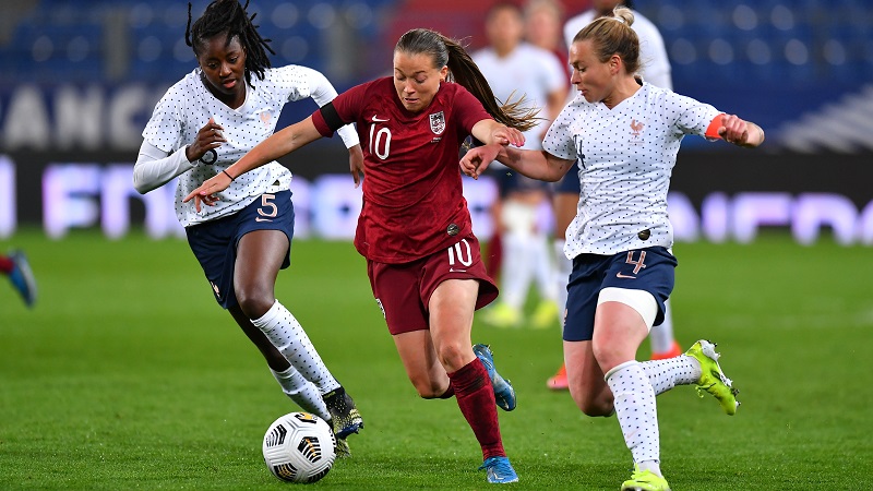 Fran Kirby pushed England forward throughout the match