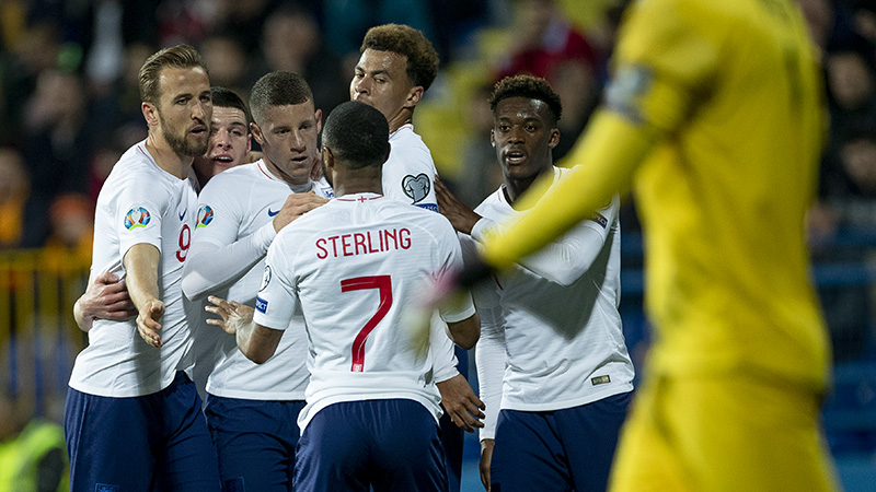 Montenegro v England Ross Barkley Celebration