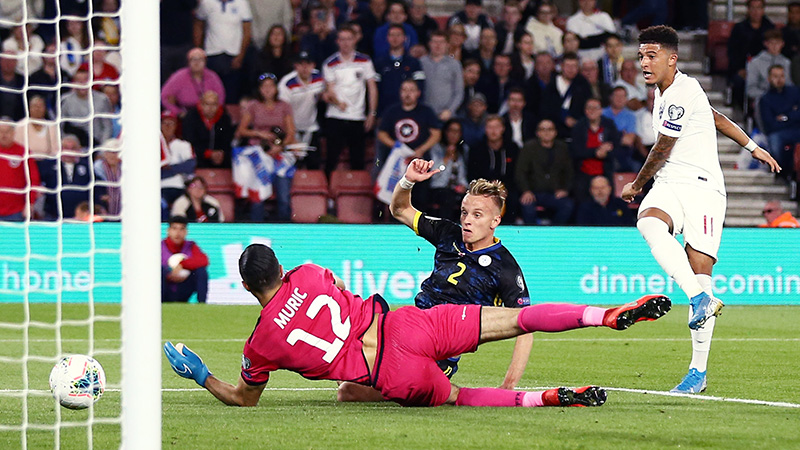 England v Kosovo Southampton St Marys Jadon Sancho goal 