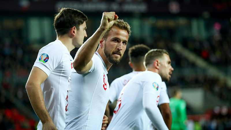 Czech Republic v England Harry Kane penalty celebration