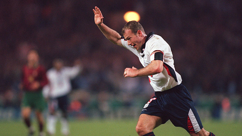 Watch Alan Shearer's top five England goals
