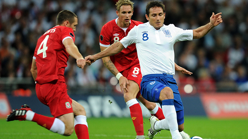 England's Frank Lampard in action against Wales in September 2011