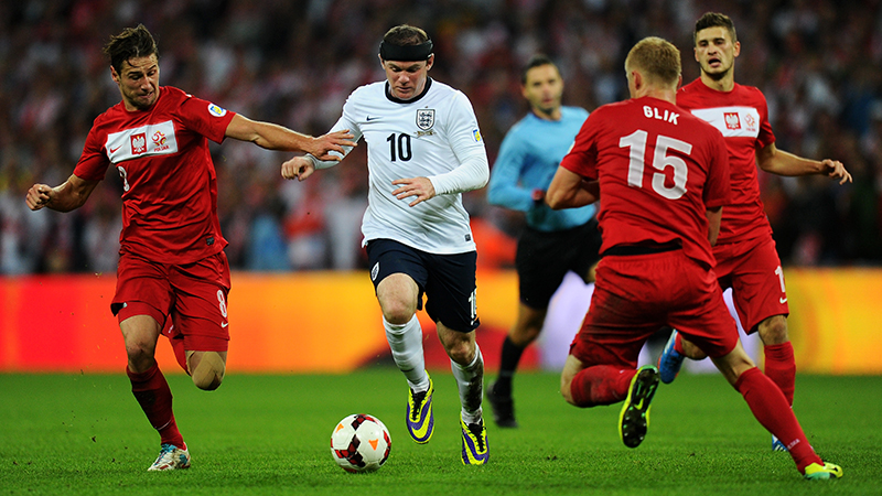 England's Wayne Rooney in action against Poland in 2013