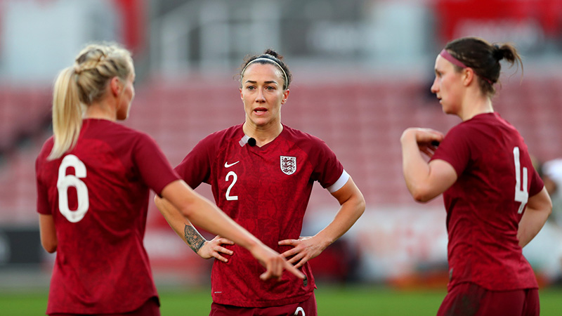 England's Lucy Bronze mic'd up