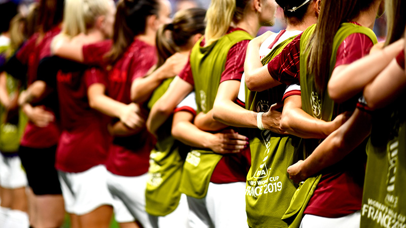 Womens World Cup England v USA Team