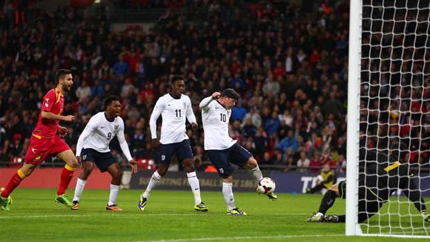 Wayne Rooney scores England Montenegro