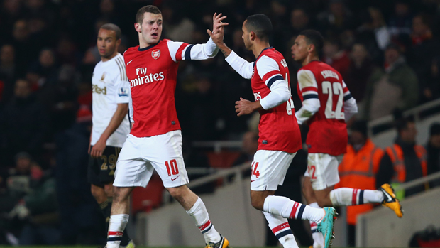 Wilshere celebrates his winning goal