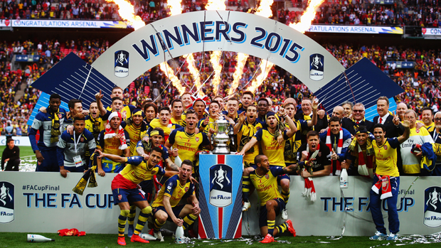 Arsenal celebrate their 12th FA Cup victory