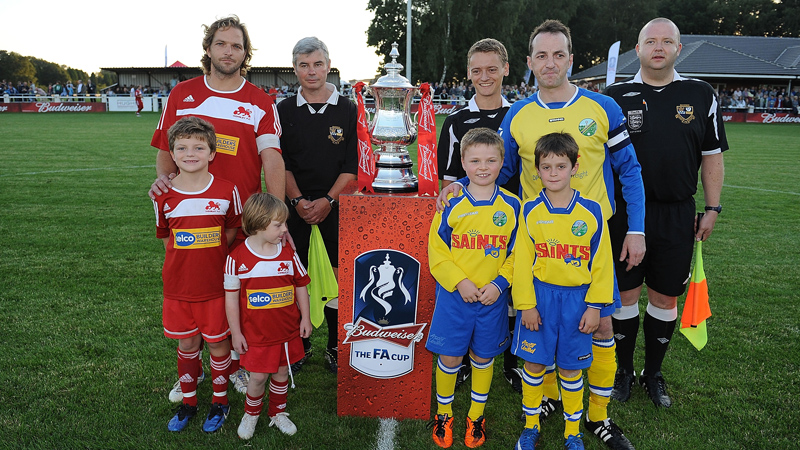 The FA Cup came to Ascot United for their tie with Wembley FC during the 2011-12 season