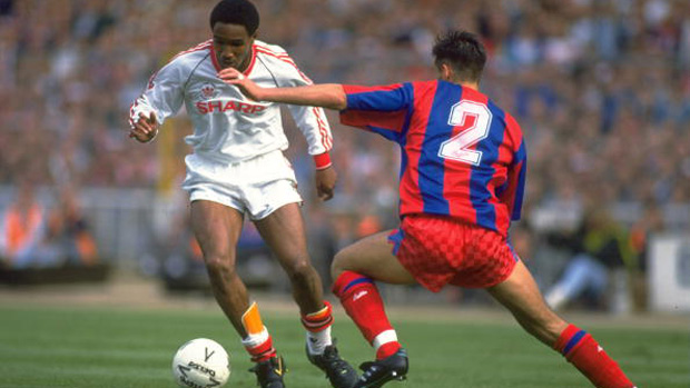 Paul Ince in action against Crystal Palace in 1990