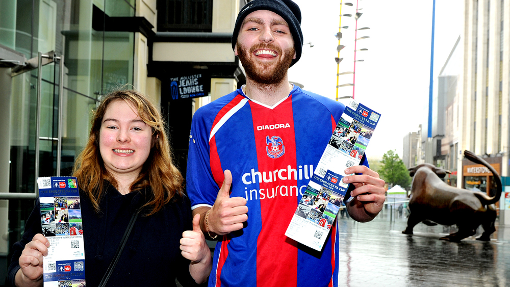 Ticket winners Amy Wagstaff and Alex Munroe at Birmingham