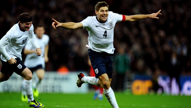 Steven Gerrard scores England