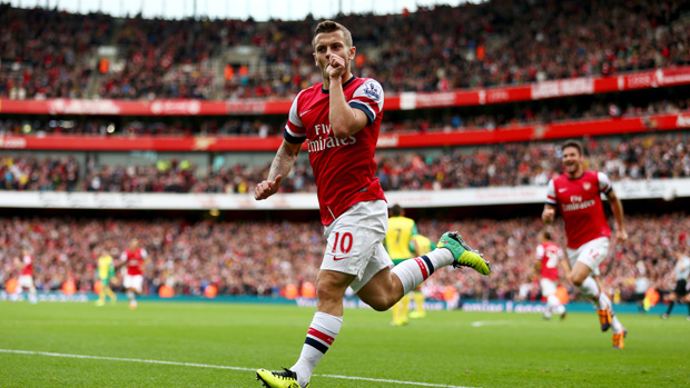 Wilshere has contributed four goals so far this season