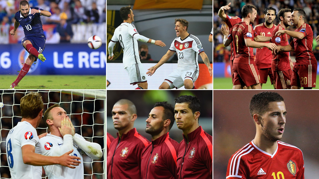 France qualify as hosts, while Germany, Spain, England, Portugal and Belgium are top seeds in Euro 2016 draw