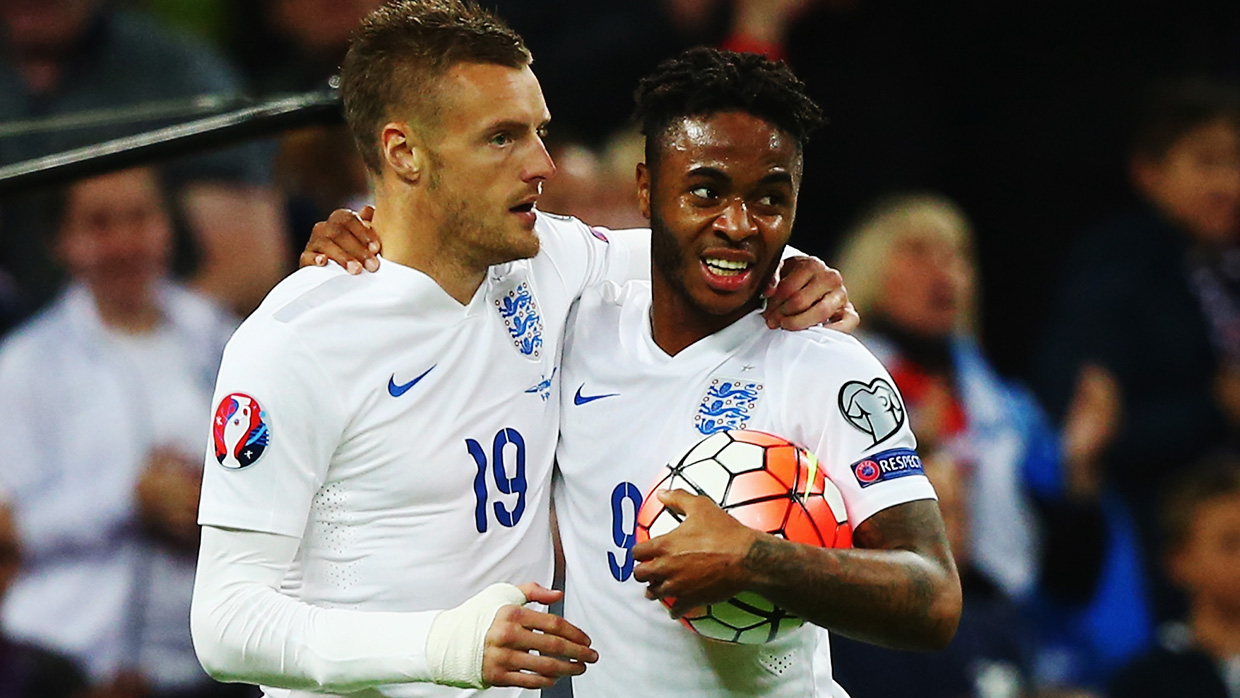 Jamie Vardy and Raheem Sterling