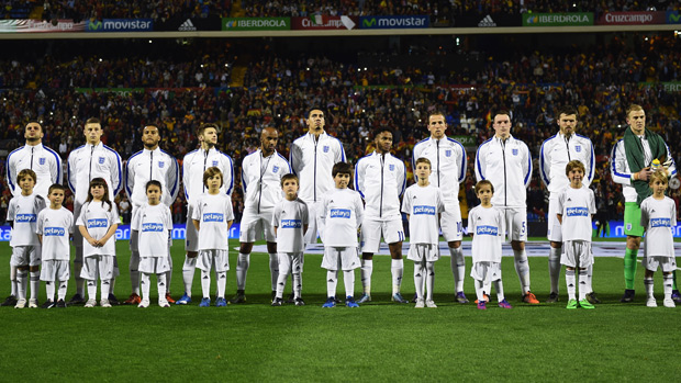 England line up in Alicante