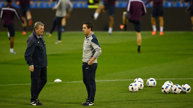 Roy Hodgson and Gary Neville