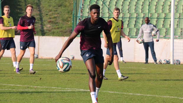 Dominic Iorfa trains at the Olympic Stadium in Sarajevo