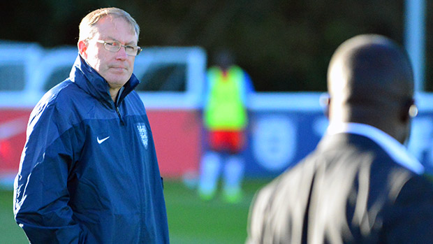 Neil Dewsnip watches his England side as they defeated DR Congo